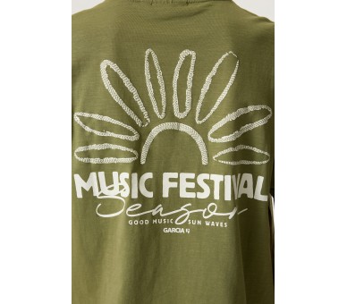 GARCIA : Nice t-shirt with print on the back