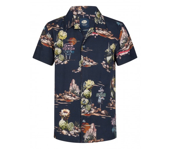 PETROL : Chemise à manches courtes AOP