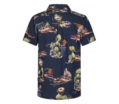 PETROL : Chemise à manches courtes AOP