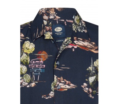 PETROL : Chemise à manches courtes AOP