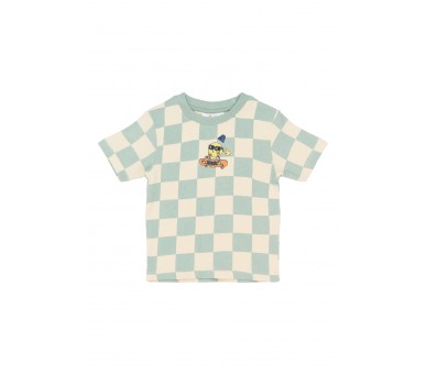 THE NEW : T-shirt S_S Aqua Gray AOP