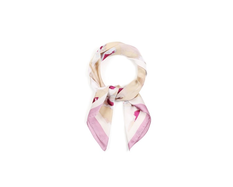 Summer scarves with floral motif