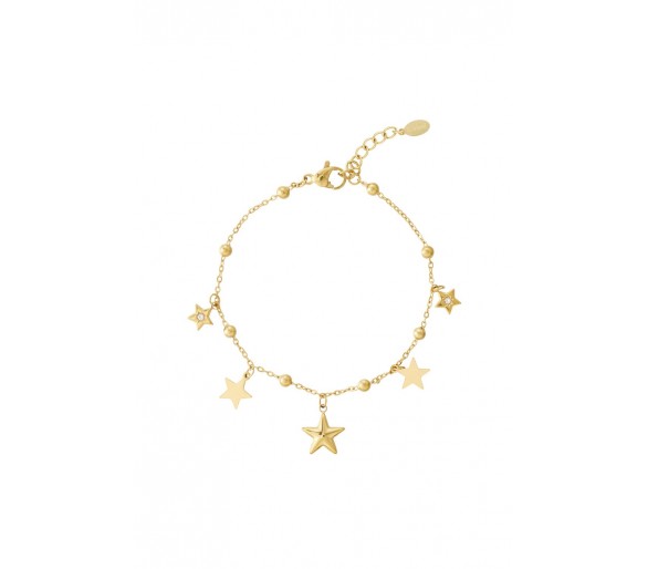 Charm bracelets with star motif,