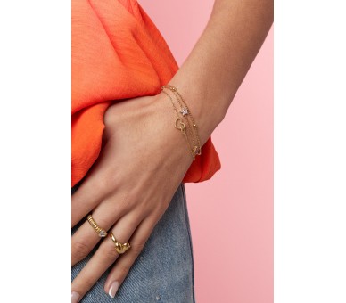 Bracelet with heart-shaped charm