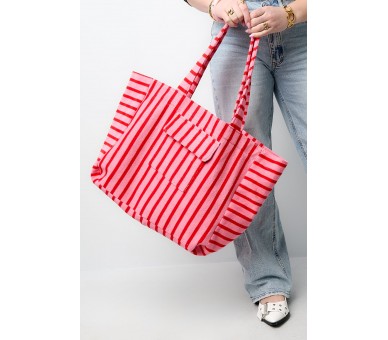 Striped shopping bags