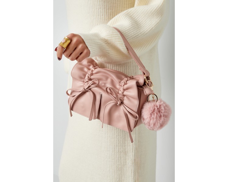 fluffy ball keychain