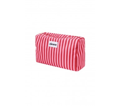 Makeup bag with small stripes