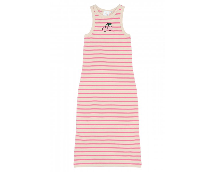 THE NEW : Robe Carmine Rose Striped