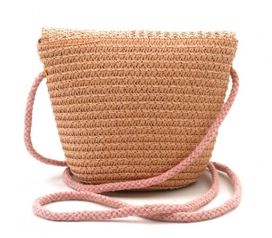 Woven bag with flowers