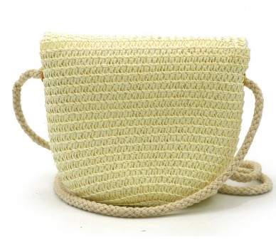 Woven bag with flowers