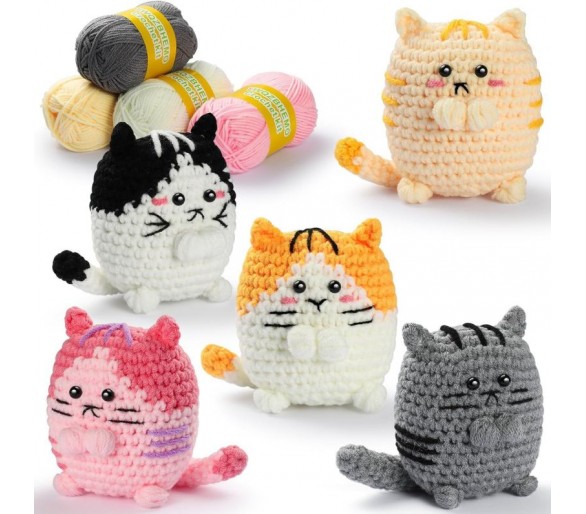 Crochet Kit - Cats 5pcs