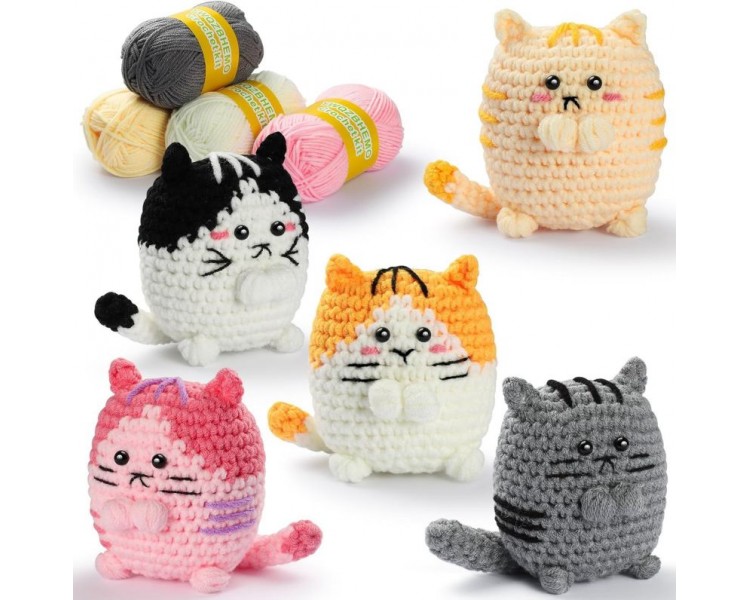 Crochet Kit - Cats 5pcs
