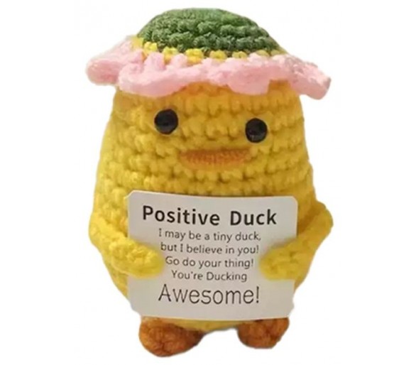 Knitted Positive Friends - Duck 8cm