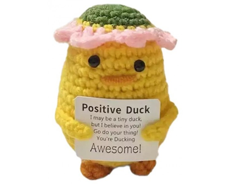 Knitted Positive Friends - Duck 8cm