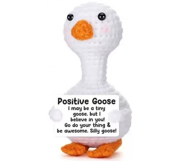 Knitted Positive Friends - Goose 11cm