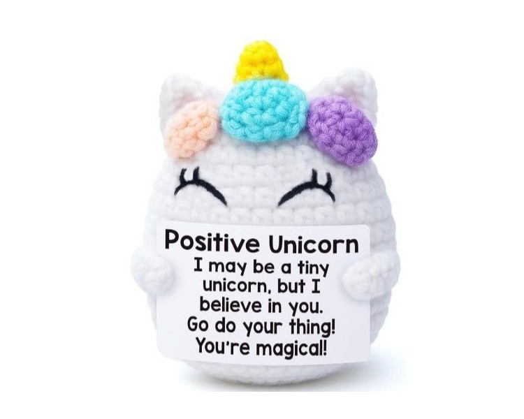 Knitted Positive Friends - Unicorn 10cm