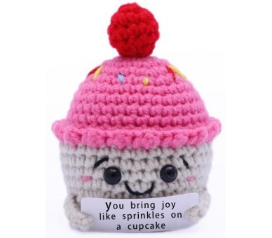Knitted Positive Friends - Cupcake 10cm