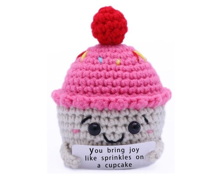 Knitted Positive Friends - Cupcake 10cm