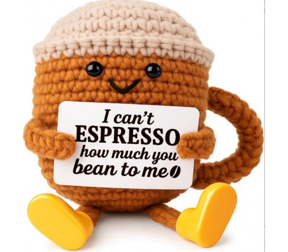 Knitted Positive Friends - Espresso 9cm
