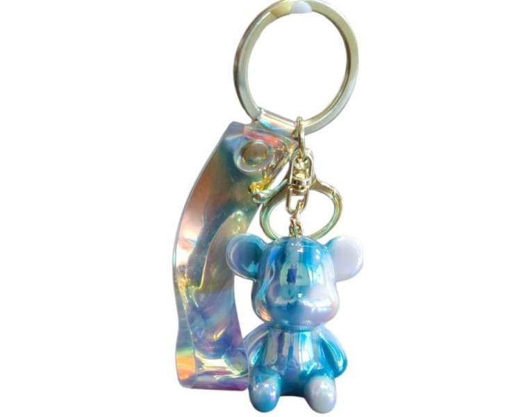 Keychain Shiny Bear - 4.5cm - blue