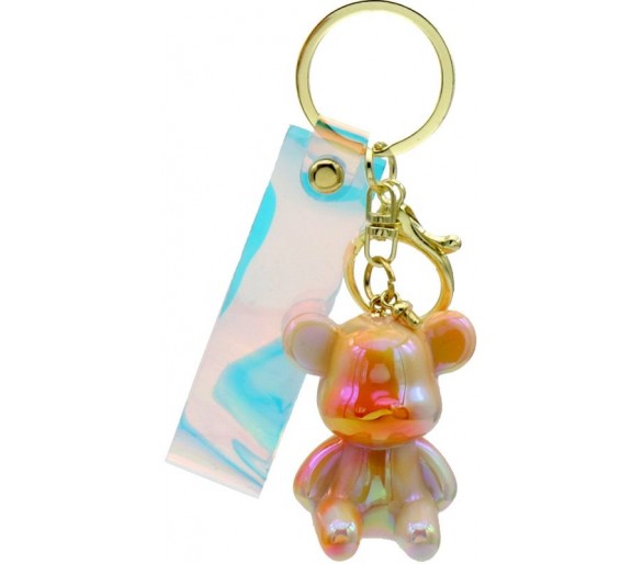 Keychain Shiny Bear - 4.5cm - orange
