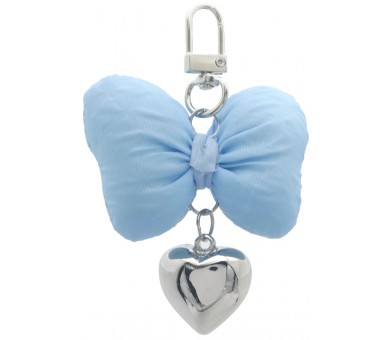 Keychain Heart - Bow Pink