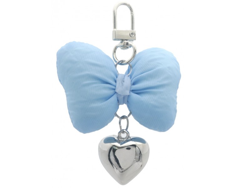Keychain Heart - Bow Pink