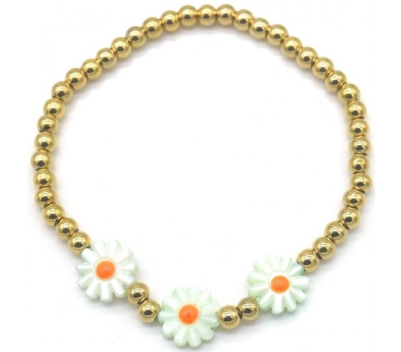 Steel Bracelet Flowers