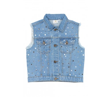 THE NEW : Gilet Light blue denim