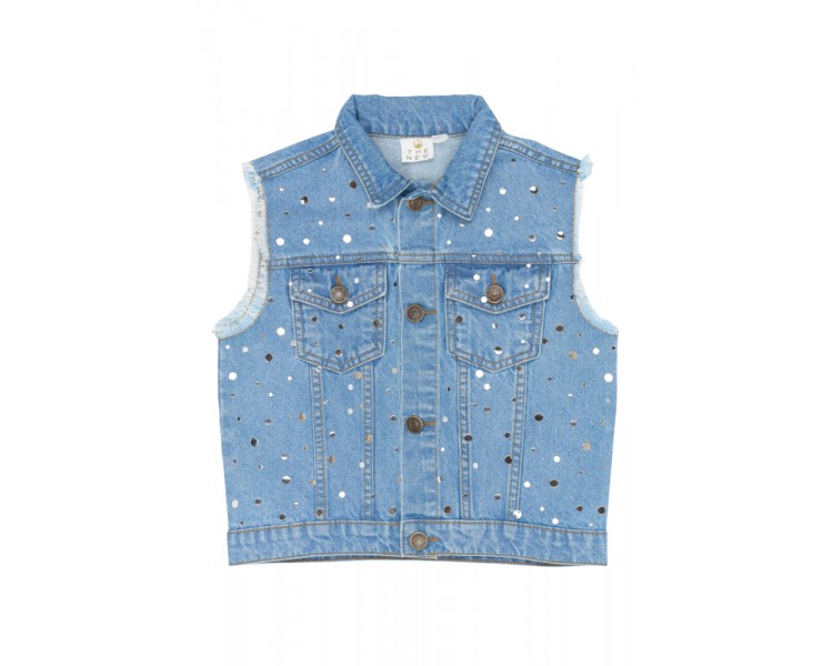 THE NEW : Gilet Light blue denim