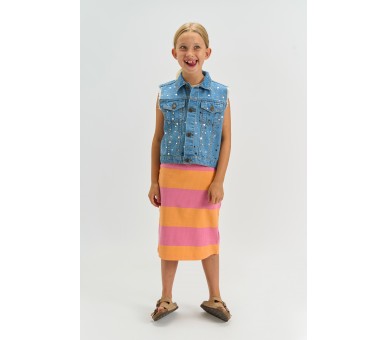 THE NEW : S_S Tee Light blue denim