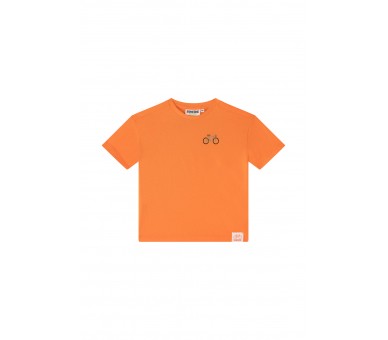 SOMEONE : T-shirt à manches courtes orange vif