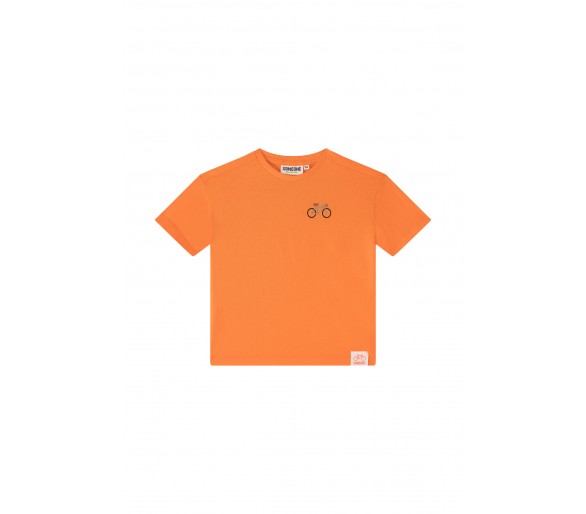 SOMEONE : T-shirt short sleeves bright orange