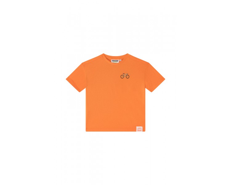SOMEONE : T-shirt à manches courtes orange vif