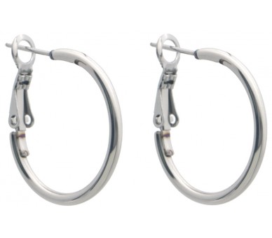 Stalen oorringen 25 mm