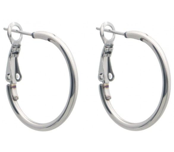 Stalen oorringen 25 mm