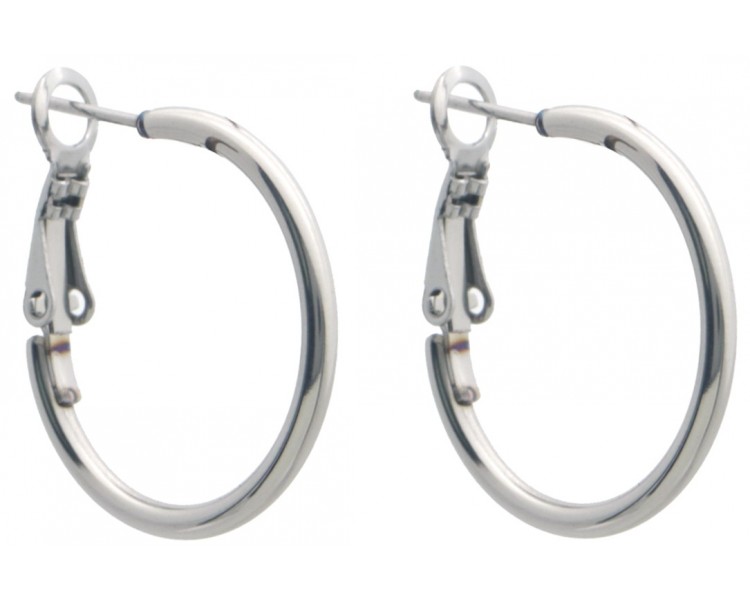 Stalen oorringen 25 mm