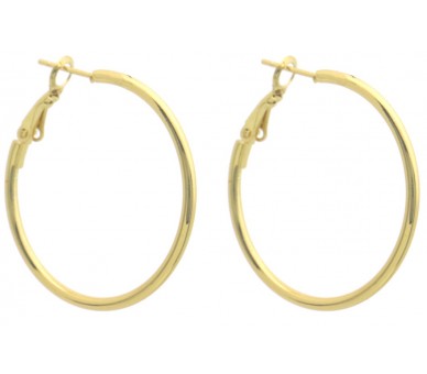 Steel Hoop Earrings 35mm