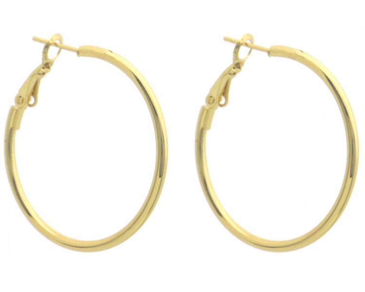 Steel Hoop Earrings 35mm