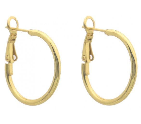 Steel Hoop Earrings 25mm