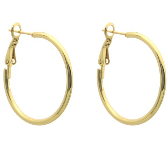 Steel Hoop Earrings 30 mm