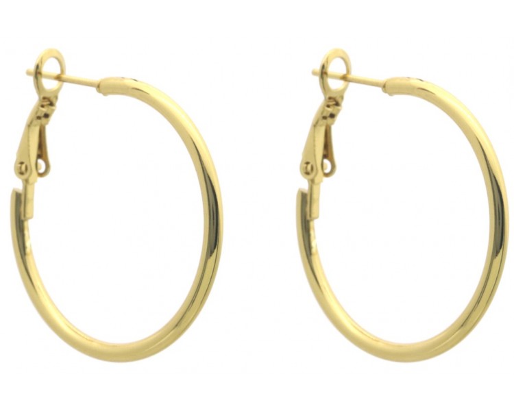 Steel Hoop Earrings 30 mm