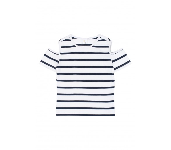 THE NEW : T-shirt S_S Navy Blazer Striped