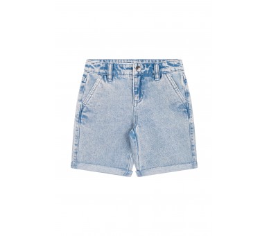 MINI REBELS : short en jean bleu denim