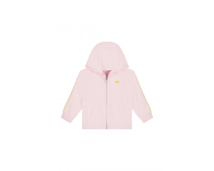 MINI REBELS : Sweatvest lange mouwen zacht roze