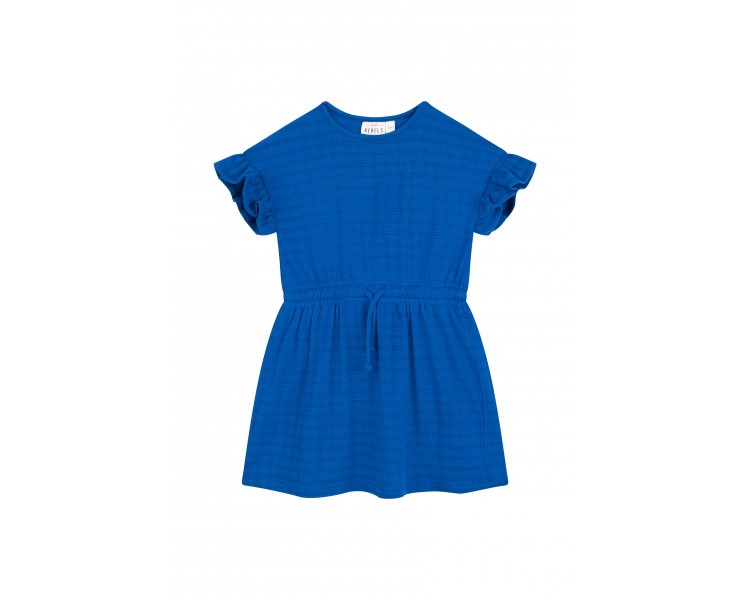 MINI REBELS : robe à manches courtes cobalt