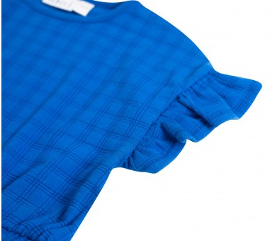 MINI REBELS : Jurk met korte mouwen kobalt
