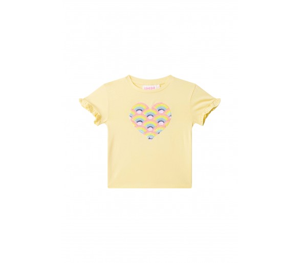 SOMEONE : T-shirt korte mouwen licht geel