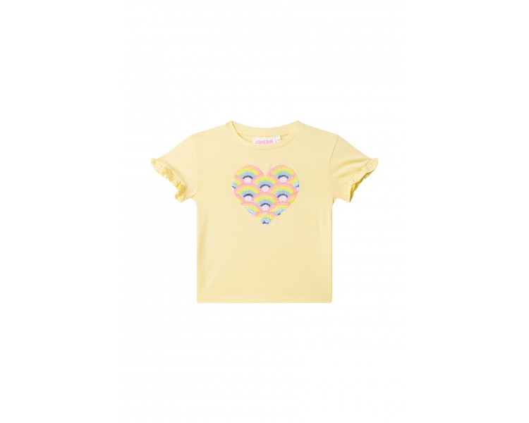 SOMEONE : T-shirt korte mouwen licht geel