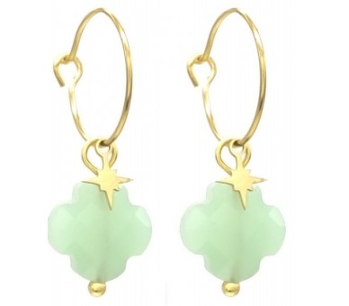 Steel Earrings Star - Clover 3cm